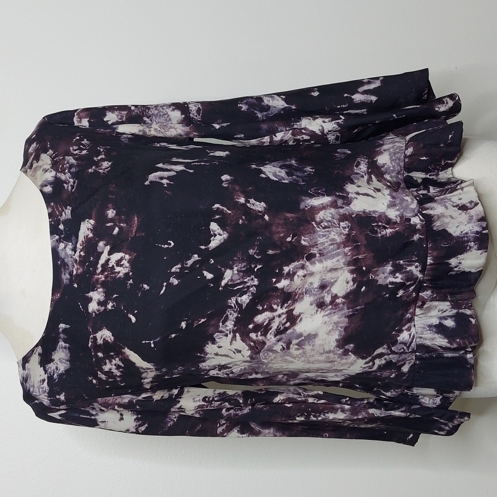 AG Adriano Goldschmied Jeans Silk Marbled Blouse